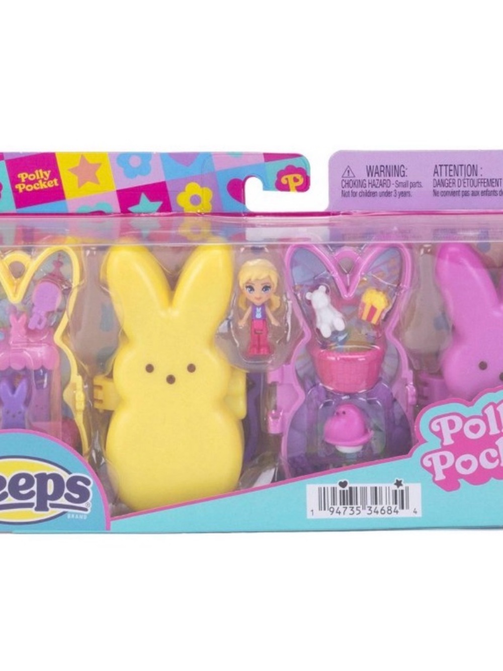 Polly Pocket Peeps, Doll & 2
Playsets with 7 Themed Accessories